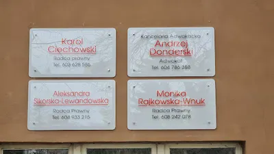 Donderski Andrzej, adwokat. Kancelaria adwokacka
